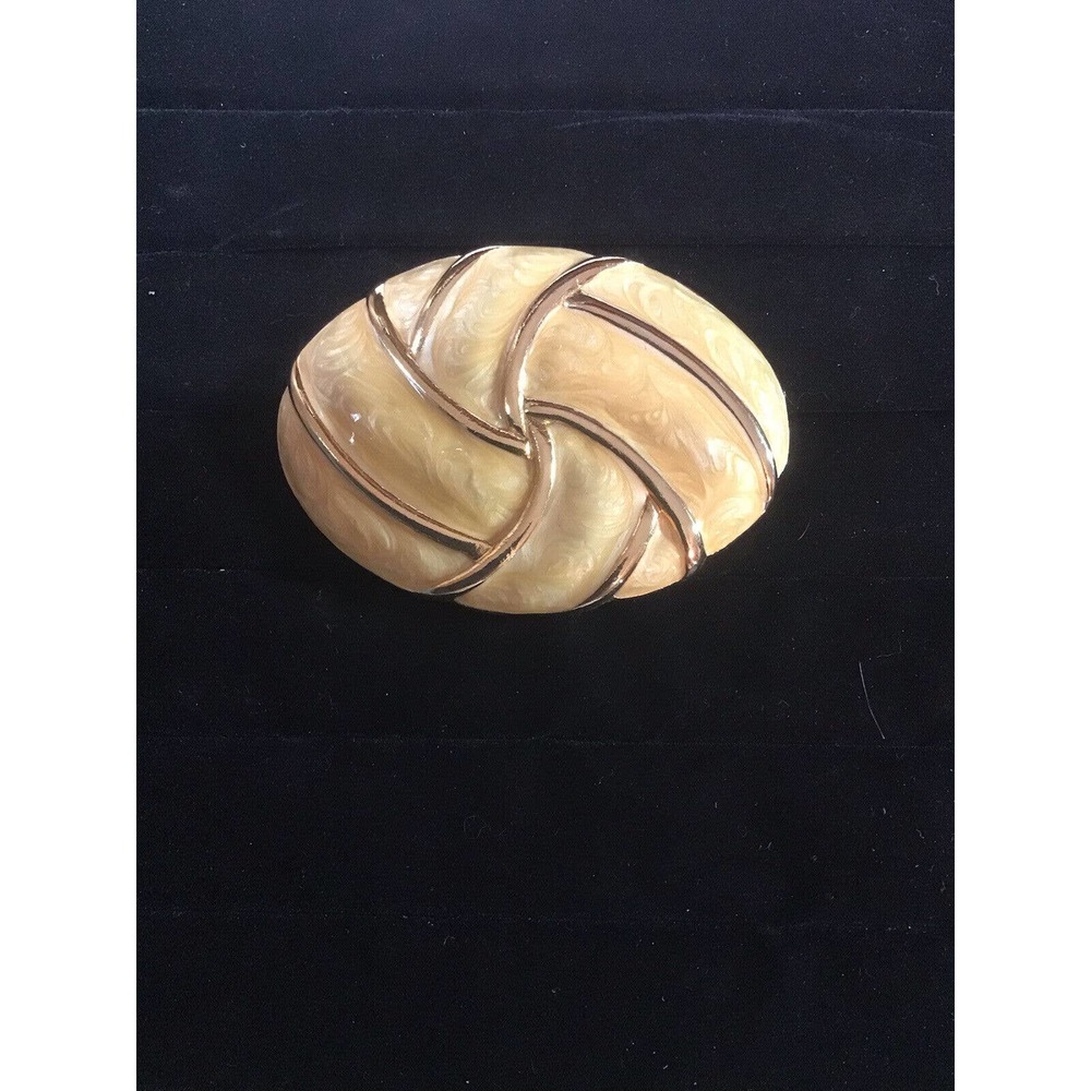 Vintage Belt Buckle Day Lor Goldtone and Enamel Fashion Women's 1980s Designer